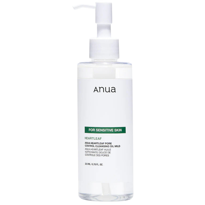 Anua Heartleaf Pore Control Cleansing Oil Mild - aliejinis veido prausiklis jautriai odai