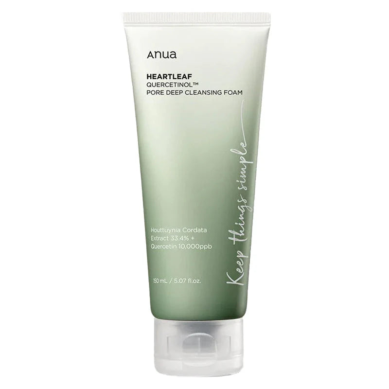 Anua Heartleaf Quercetinol Pore Deep Cleansing Foam - giliai poras valantis veido prausiklis