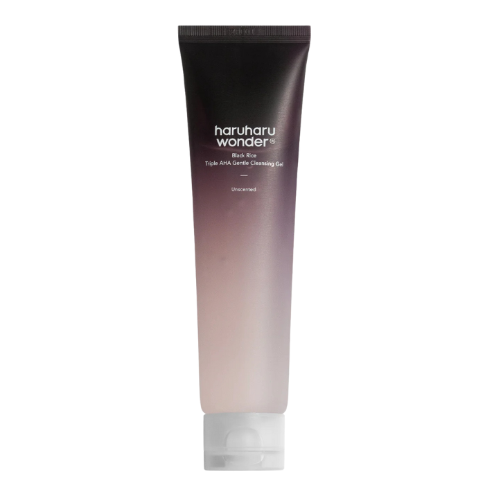 Haruharu Wonder Black Rice Triple AHA Gentle Cleansing Gel - rūgštinis veido prausiklis