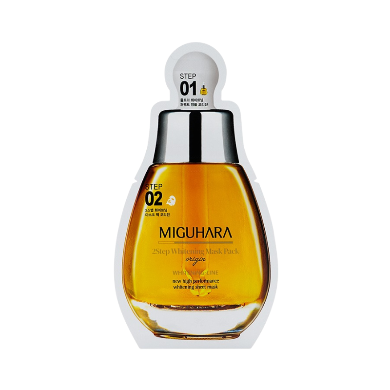 Miguhara 2-Step Whitening Mask Pack Origin - skaistinanti veido kaukė