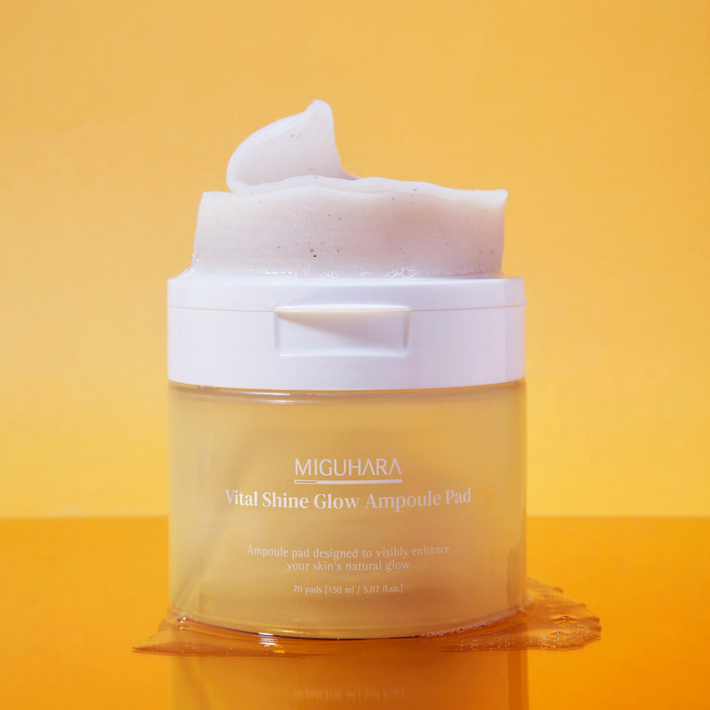 Miguhara Vital Shine Glow Ampoule Pad - skaistinantys esencijos padeliai