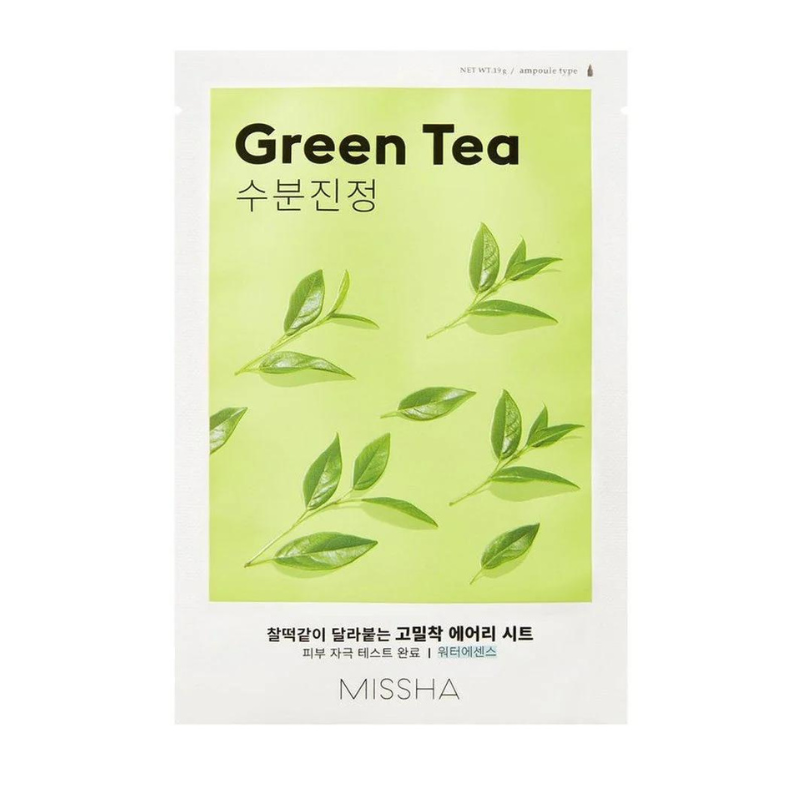 Missha Airy Fit Sheet Mask Green Tea - lakštinė veido kaukė