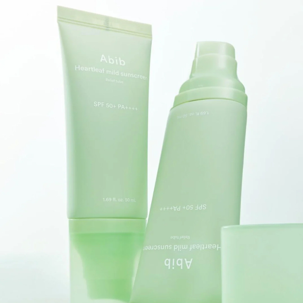 Abib Heartleaf Mild Sunscreen Relief Tube - apsauginis kremas nuo saulės