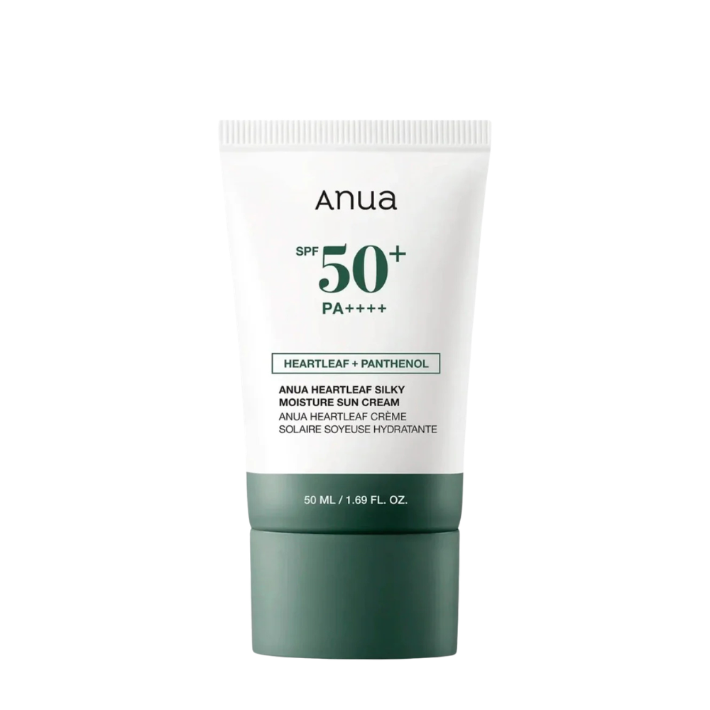 Anua Heartleaf Silky Moisture Sun Cream - apsauginis kremas nuo saulės