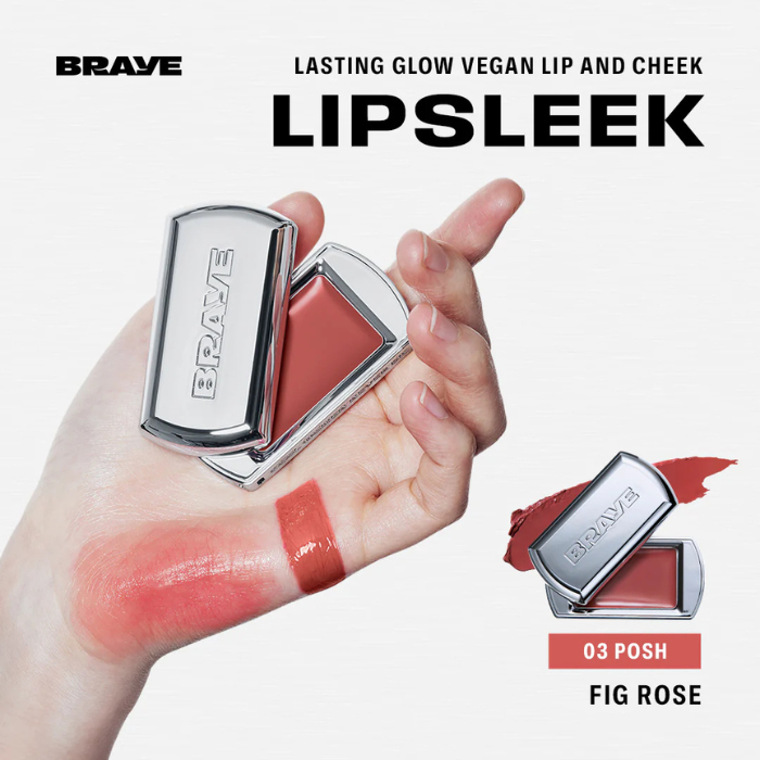 BRAYE Lipsleek - lūpų ir skruostų balzamas su spalva