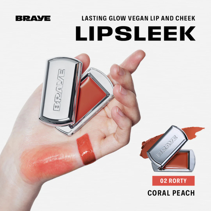 BRAYE Lipsleek - lūpų ir skruostų balzamas su spalva