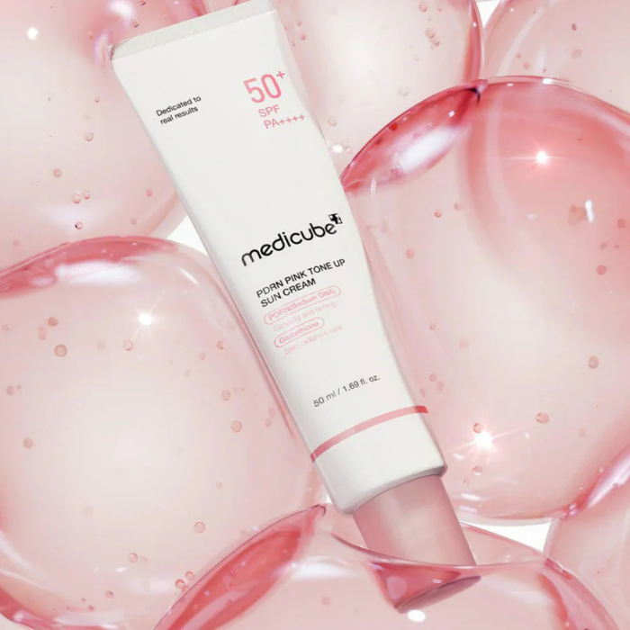 Medicube PDRN Pink Tone-Up Sun Cream - apsauginis kremas nuo saulės