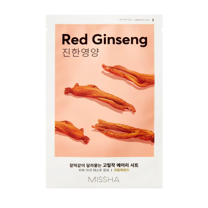 Missha Airy Fit Red Ginseng Sheet Mask - lakštinė veido kaukė