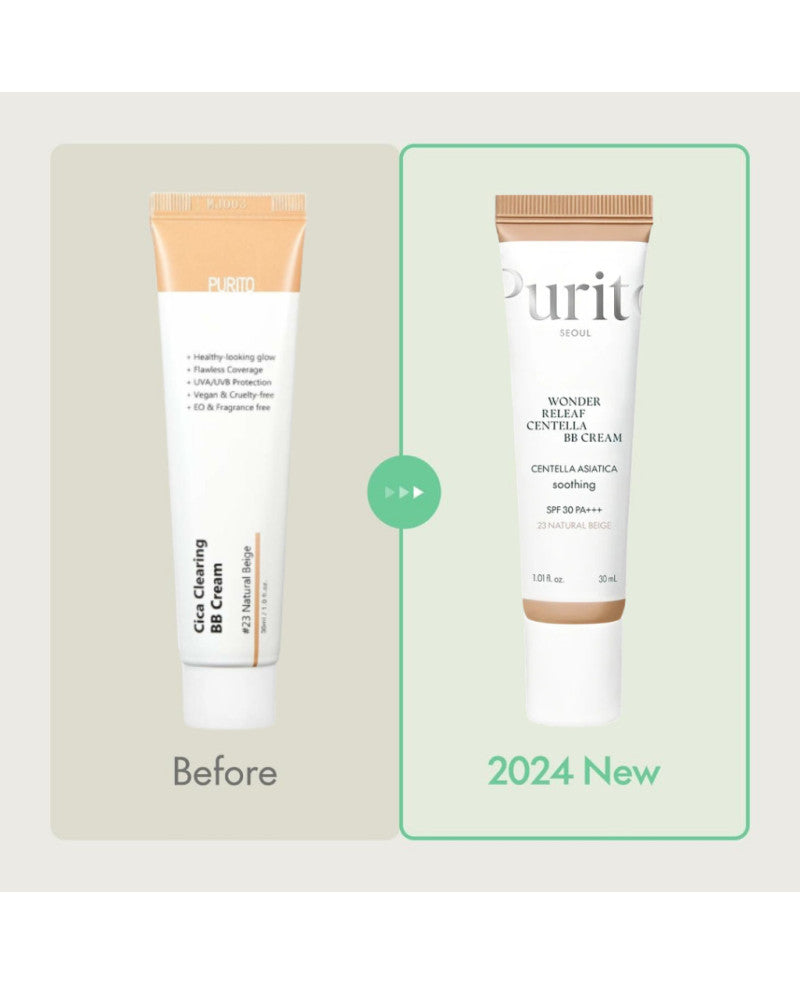 PURITO SEOUL Wonder Releaf Centella BB Cream - BB kremas su spalva