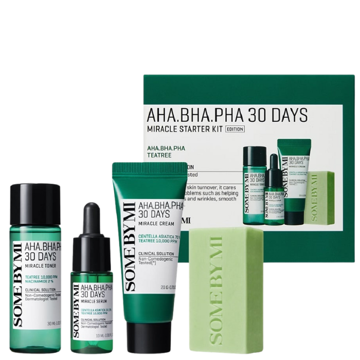 Some By Mi AHA BHA PHA 30 Days Miracle Starter Kit - kosmetikos rinkinys problematiškai odai