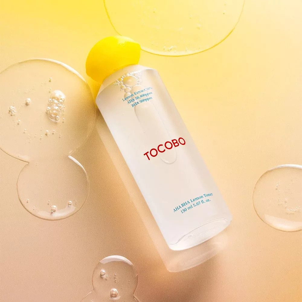 Tocobo AHA BHA Lemon Toner - šveičiamasis veido tonikas