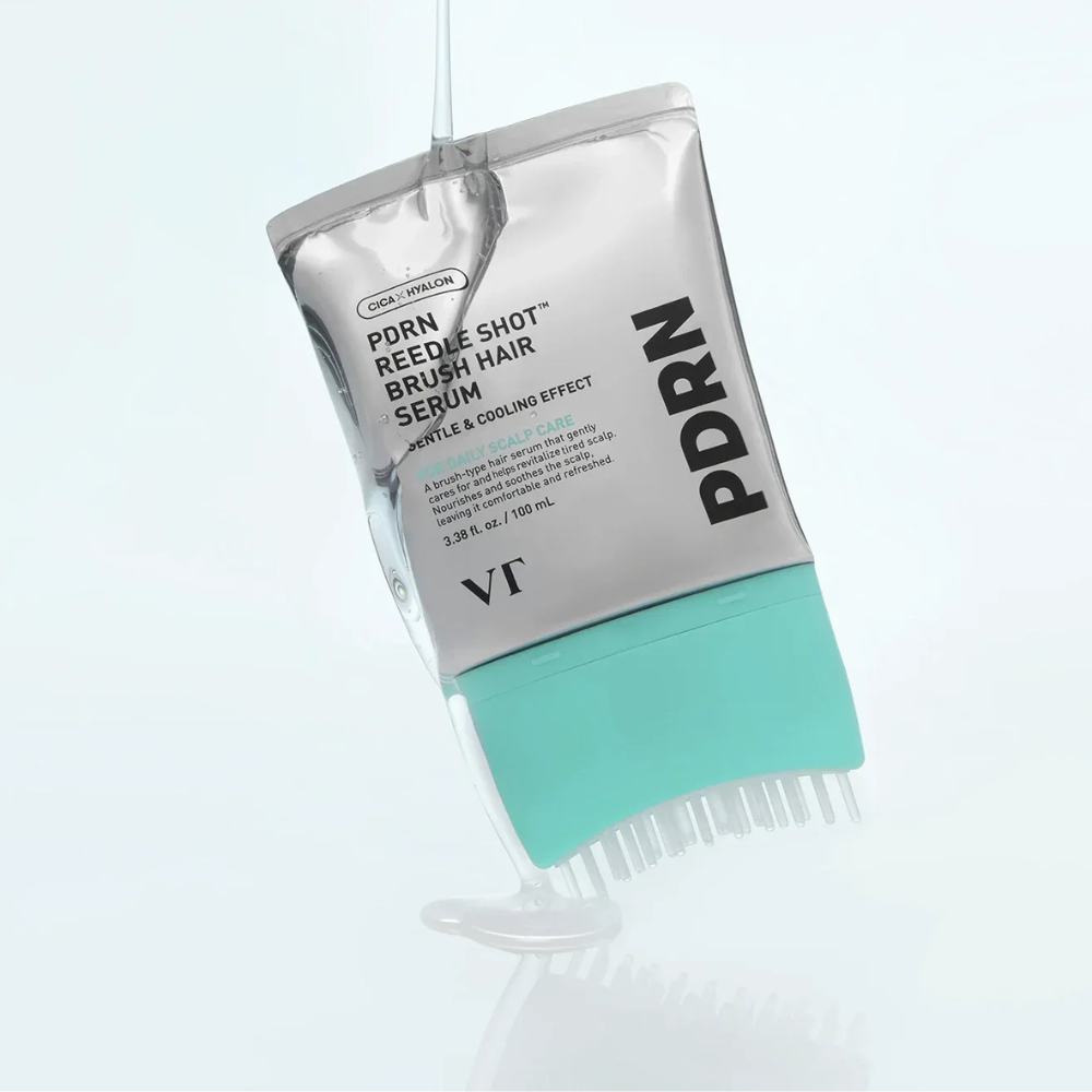 VT Cosmetics PDRN Reedle Shot Brush Hair Serum - atkuriamasis galvos odos serumas